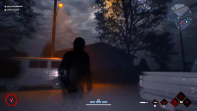 Michael Myers approaching a house in Halloween: The Game